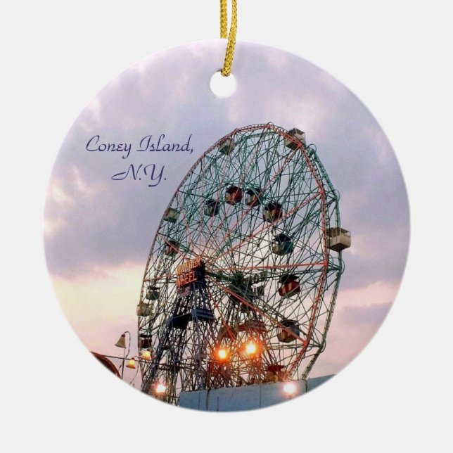 'Wonder Wheel at Twilight' Ornament (Front)