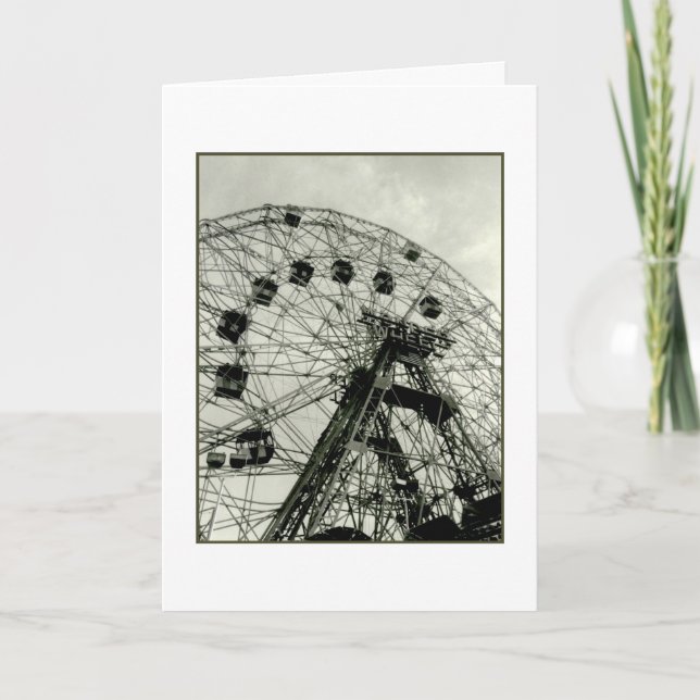 'Wonder Wheel' Blank Greeting Card (Front)