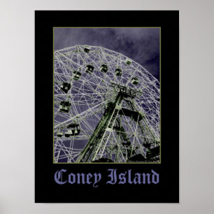 Wonder Wheel Psychedelic Poster