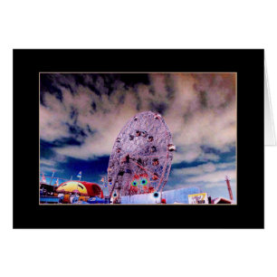 'Wonder Wheel & Sky' Psychedelic Blank Card