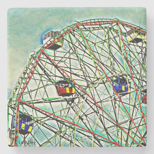 Wonder Wheel Stone Coaster (Front)