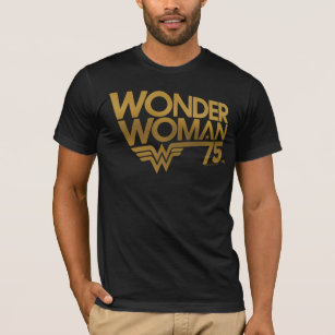 Wonder Woman 75th Anniversary Gold Logo T-Shirt