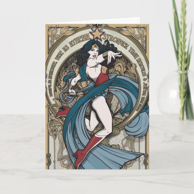 Wonder Woman Art Nouveau Panel Card (Front)