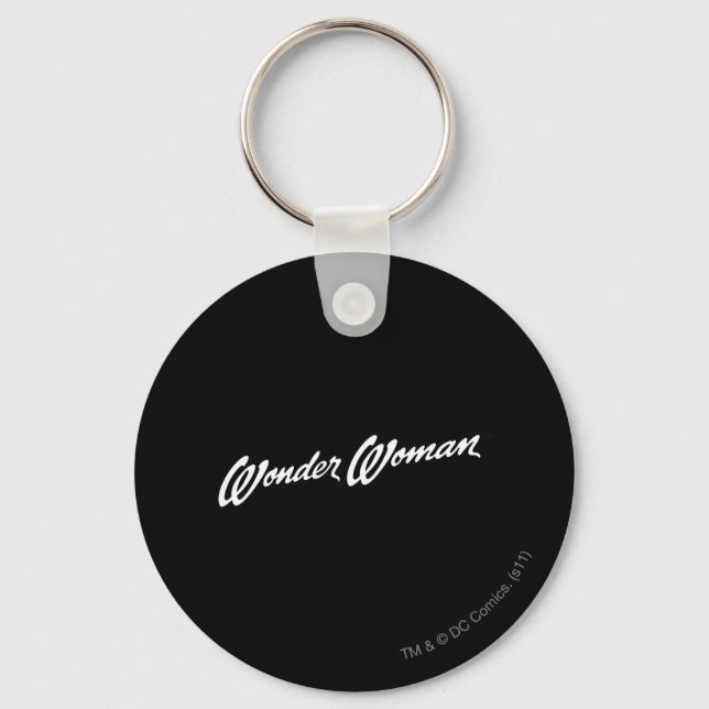 Wonder Woman  B&W Logo 1 Key Ring (Front)