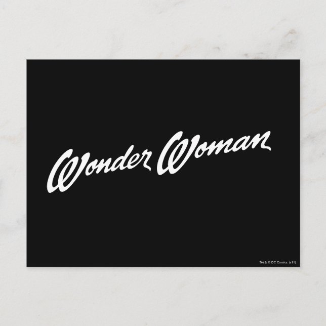 Wonder Woman  B&W Logo 1 Postcard (Front)