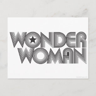 Wonder Woman B&W Logo 3 Postcard