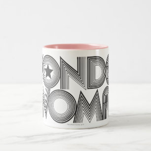 Wonder Woman B&W Logo 3 Two-Tone Coffee Mug