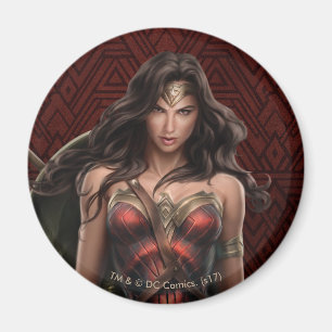 Wonder Woman Battle-Ready Comic Art Magnet