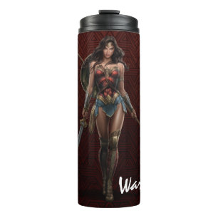 Wonder Woman Battle-Ready Comic Art Thermal Tumbler