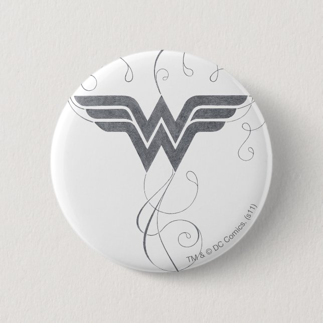 Wonder Woman | Beauty Bliss Logo 6 Cm Round Badge (Front)