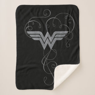 Wonder Woman Beauty Bliss Logo Sherpa Blanket