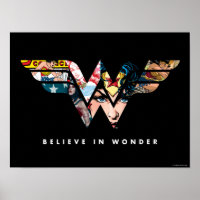 Wonder Woman "Believe In Wonder" Collage Logo