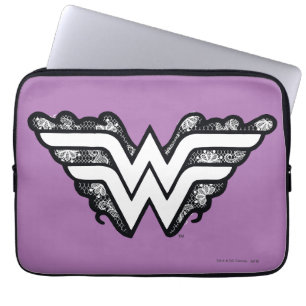 Wonder Woman Black Lace Logo Laptop Sleeve