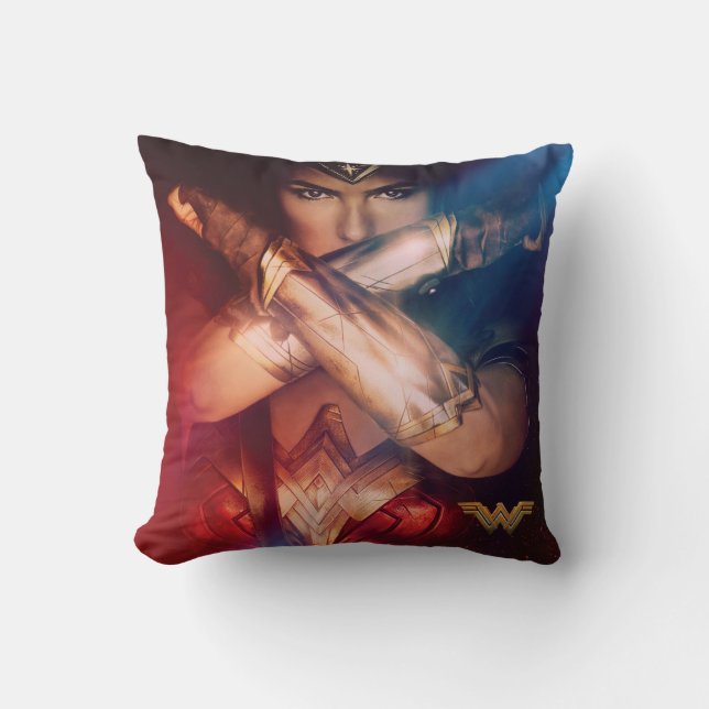 Wonder Woman Blocking With Bracelets Cushion (Front)