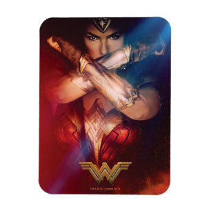 Wonder Woman Blocking With Bracelets Magnet