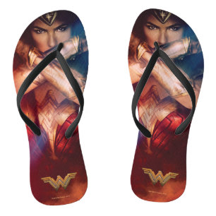 Wonder Woman Blocking With Bracelets Thongs