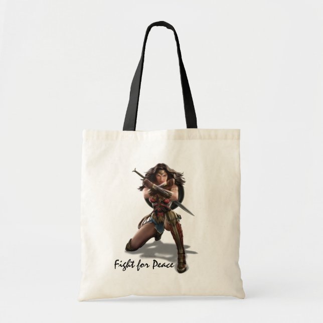 Wonder Woman Blocking With Bracelets Tote Bag (Front)