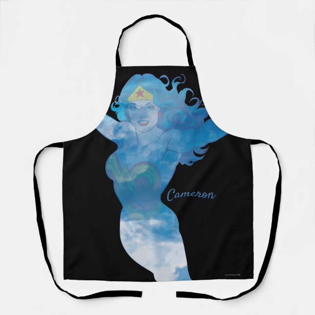 Wonder Woman Blue Sky Silhouette Apron (Front)