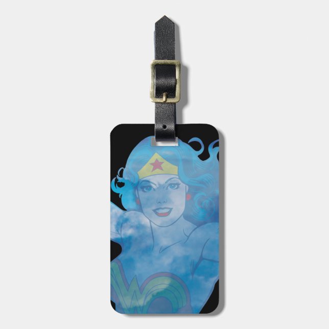 Wonder Woman Blue Sky Silhouette Luggage Tag (Front Vertical)