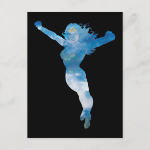 Wonder Woman Blue Sky Silhouette Postcard
