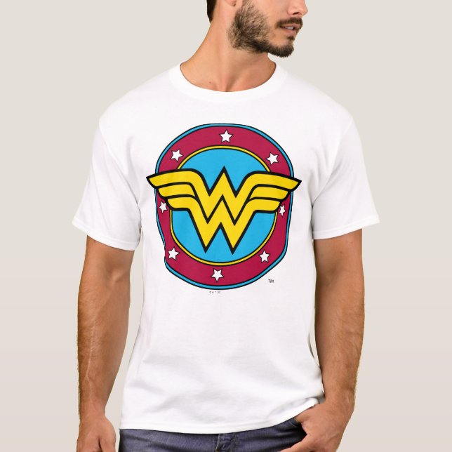 Wonder Woman | Circle & Stars Logo T-Shirt (Front)