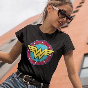 Wonder Woman   Circle & Stars Logo T-Shirt