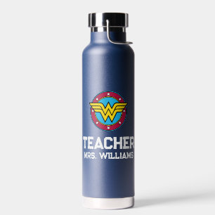Wonder Woman   Circle & Stars Logo Water Bottle