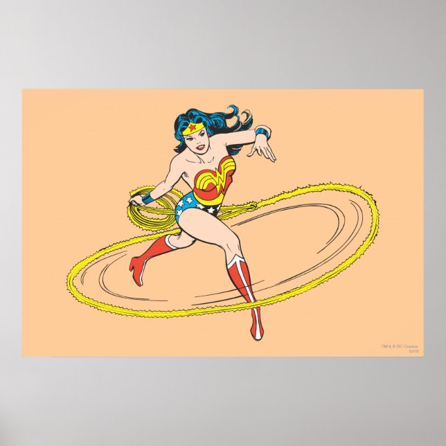 Wonder Woman Circled with Lasso Poster (Front)