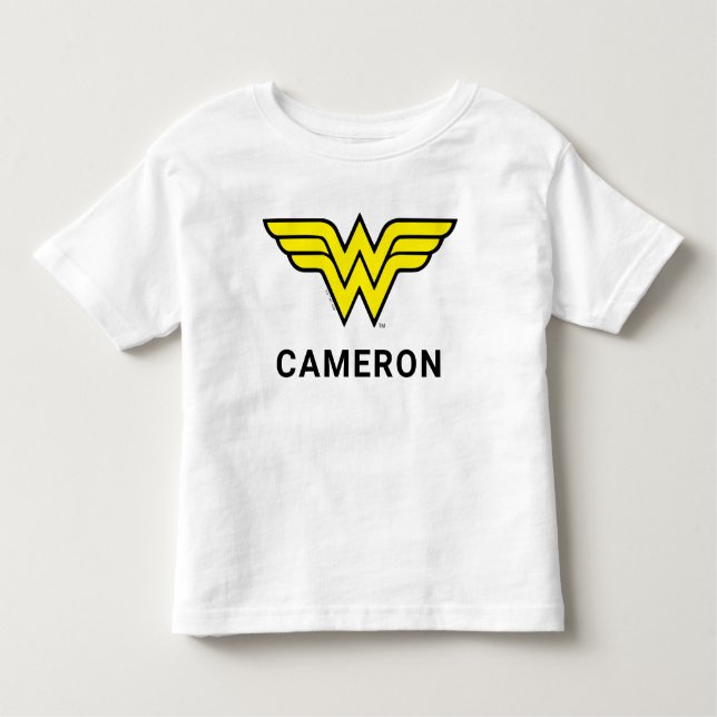 Wonder Woman | Classic Logo | Add Your Name Toddler T-Shirt (Front)