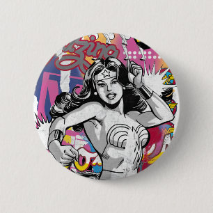 Wonder Woman Collage 3 6 Cm Round Badge