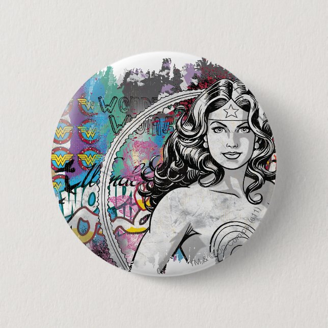 Wonder Woman Collage 6 Cm Round Badge (Front)