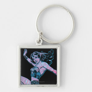 Wonder Woman Colourful Pose Key Ring