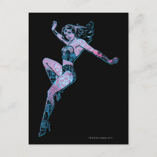 Wonder Woman Colourful Pose Postcard