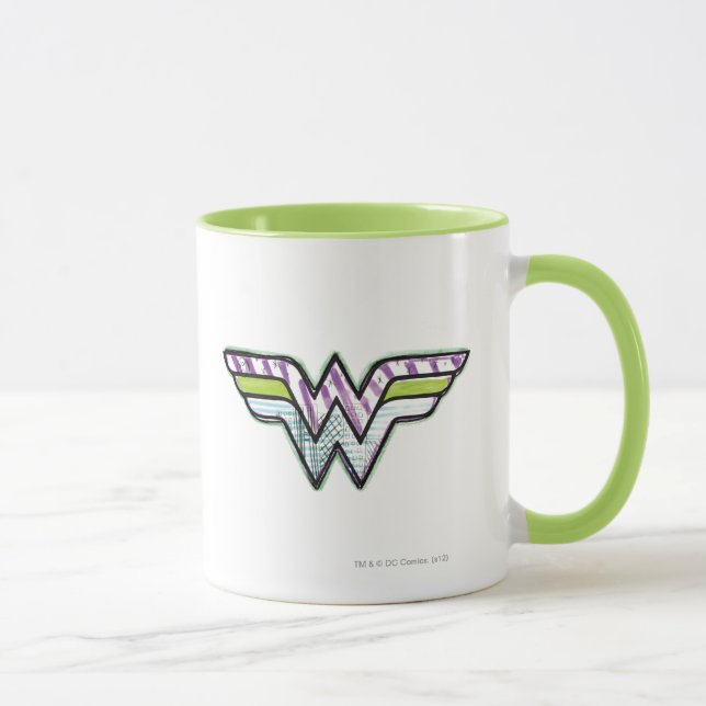 Wonder Woman Colourful Sketch Logo Mug (Right)