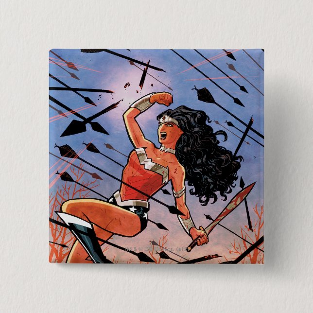 Wonder Woman Cover #1 15 Cm Square Badge (Front)
