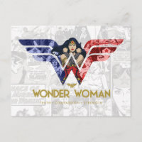 Wonder Woman Crossed Arms in Logo Collage