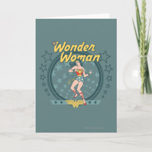 Wonder Woman Distressed Star Design Card