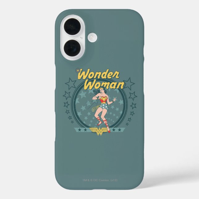 Wonder Woman Distressed Star Design Case-Mate iPhone Case (Back)
