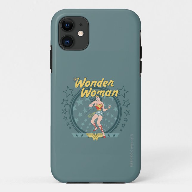 Wonder Woman Distressed Star Design Case-Mate iPhone Case (Back)