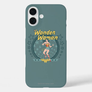 Wonder Woman Distressed Star Design iPhone 16 Plus Case