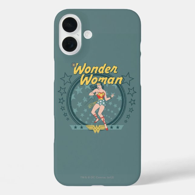 Wonder Woman Distressed Star Design Case-Mate iPhone Case (Back)