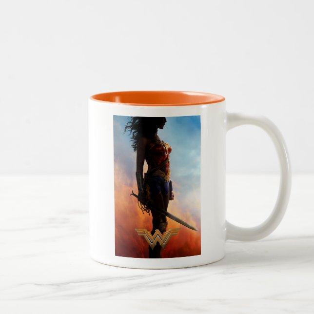 Wonder Woman Duststorm Silhouette Two-Tone Coffee Mug (Right)