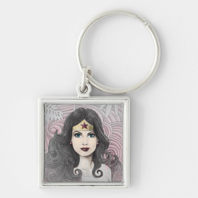 Wonder Woman Eagle and Trees Key Ring (Front)