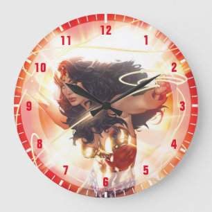 Wonder Woman Encyclopaedia Cover Large Clock