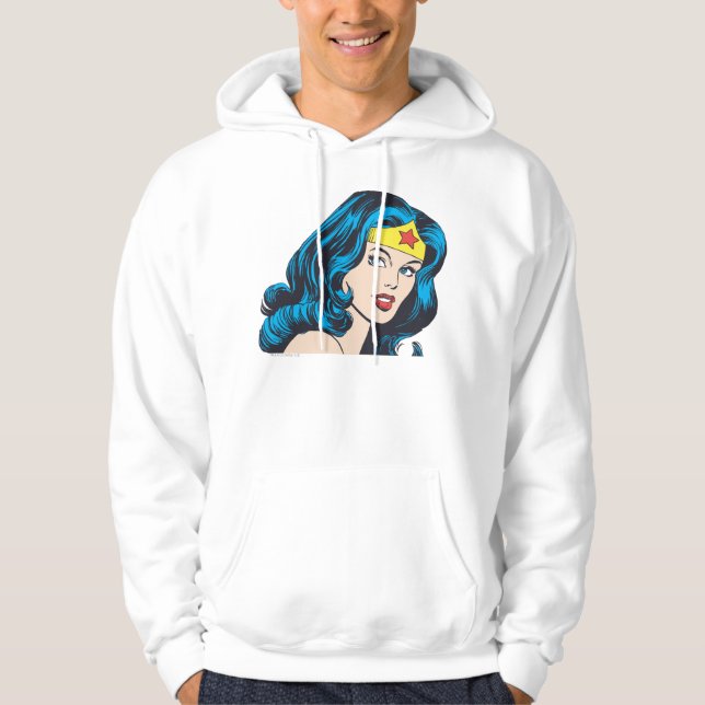 Wonder Woman Face Hoodie (Front)