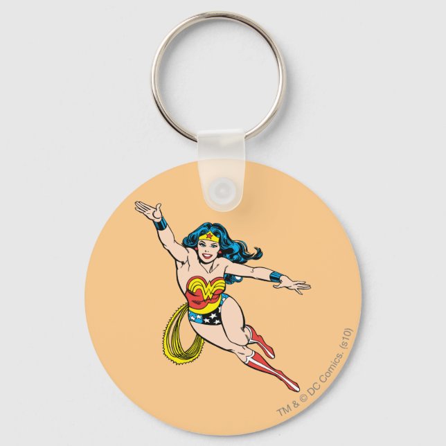 Wonder Woman Flying Forward Key Ring (Front)