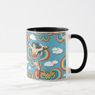 Wonder Woman Flying High Pattern Mug