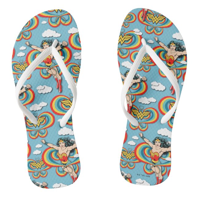 Wonder Woman Flying High Pattern Thongs (Footbed)