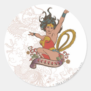 Wonder Woman Goddess Classic Round Sticker