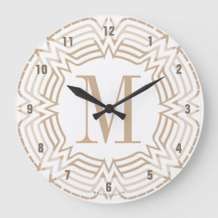 Wonder Woman Greek Pattern Large Clock